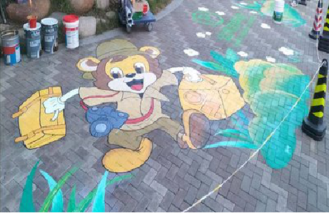 长丰夏季画地面彩绘会遇到的问题