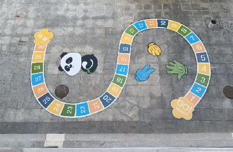 长丰地面游戏彩绘