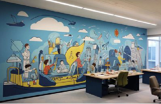 长丰办公室墙绘的特点。