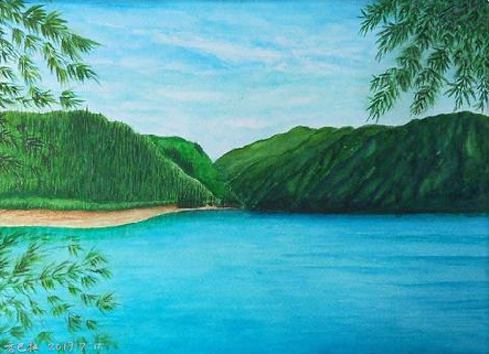 长丰在墙绘中，如何绘画绿水青山？