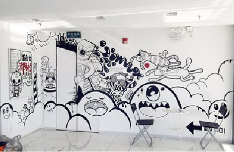 长丰手绘墙并非传统涂鸦。