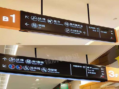 长丰如何通过商场标识牌引导客流分布？